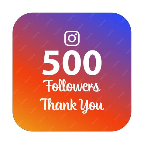 Premium Vector | 500 instagram followers icon