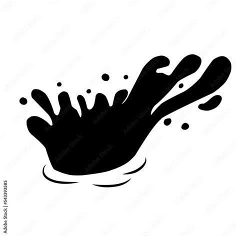 silhouette water splash illustration Stock Vector | Adobe Stock