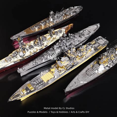 Piececool 금속 조립 모델 3D 퍼즐 장난감, 인기있는 군사 선박 나가토 클래스 전함, 러시아 전함, 표트르 벨릭 ...