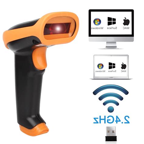 Wireless Barcode Scanner, Portable 2.4GHz Wireless & USB2.0