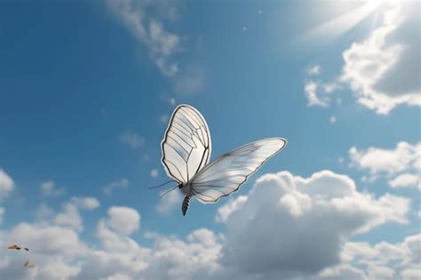 Premium AI Image A Butterfly Flying In The Sky With The Word