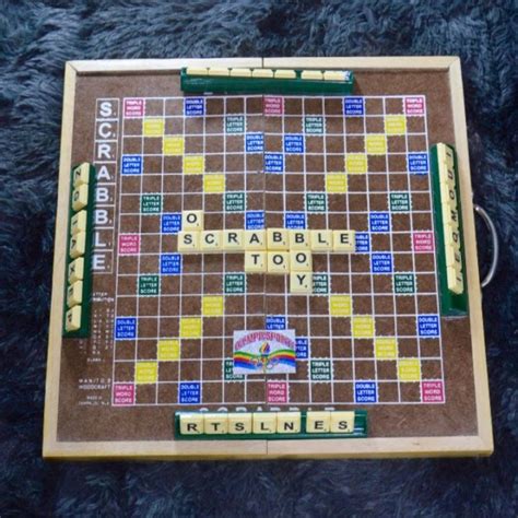 Scrabble Board with Plastic Letter Tiles Crossword Board Games | Lazada PH