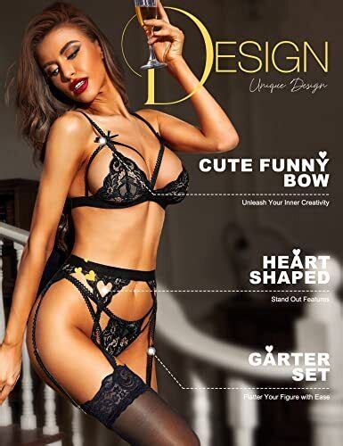 Lingerie For Women With Garter Belt Piece Lace Teddy Babydoll Bodysuit Blac Ebay