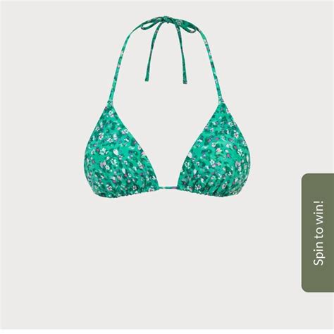 Berlook Swim Nwt Berlook Floral Halter Triangle Bikini Top Size Large Poshmark