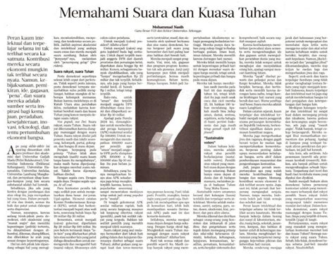 Memahami Suara Dan Kuasa Tuhan Koran Humas Ugm Ac Id