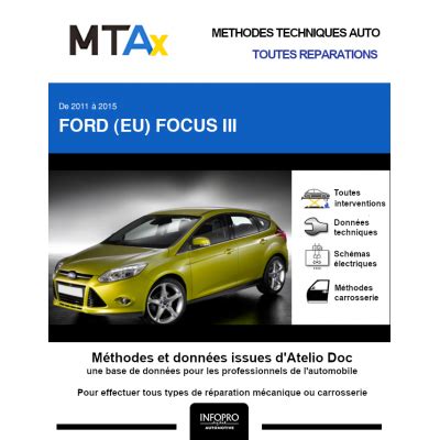 MTA EXPERT FORD EU FOCUS III Phase 1 Hayon 5 Portes 2011 2015