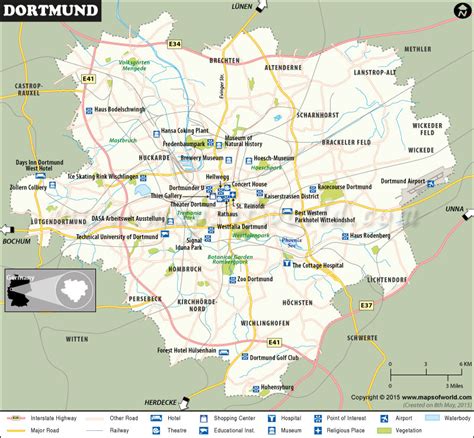 dortmund map city map dortmund germany