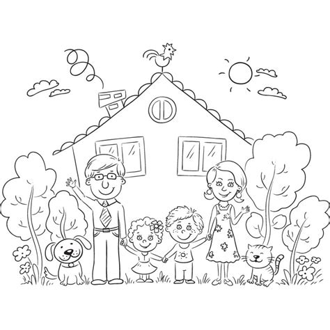 Imagen De Una Familia Para Colorear Colorear Dibujos De La Familia My XXX Hot Girl