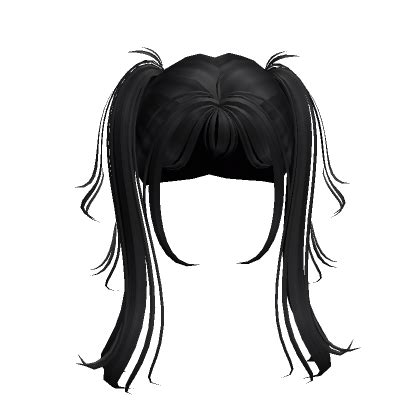 Messy Black Long Pigtails S Code Price Rblxtrade