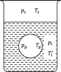 schematic diagram   force balance   bubble
