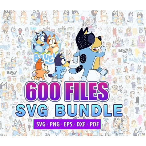 Bluey Theme Pack Svg Bundle Cut Files Clipart Pngs Inspire