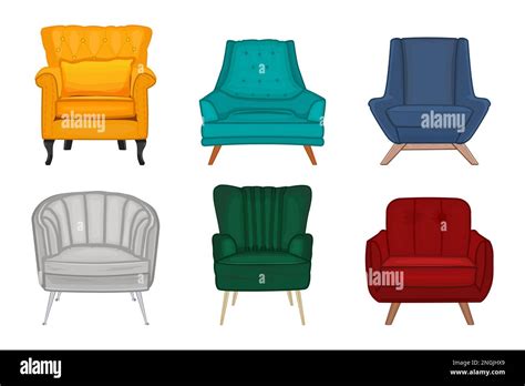Set Of Trendy Armchairs Collection Of Different Vintage Mid Century
