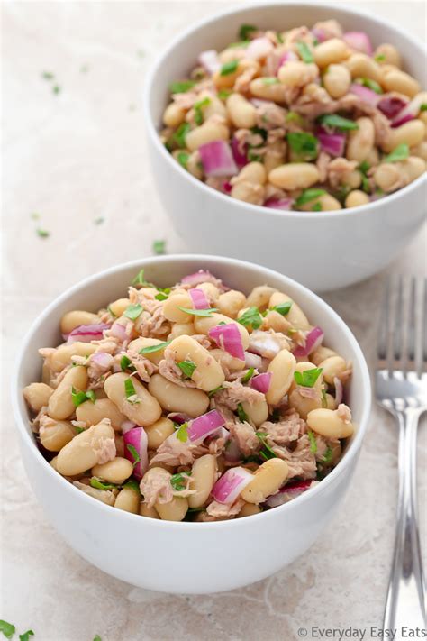 Tuna And White Bean Salad Quick And Easy Recipe Everyday Easy Eats