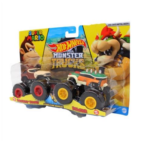 Hot Wheels Monster Trucks Scale Demolition Doubles Donkey Kong Vs Bowser QFC