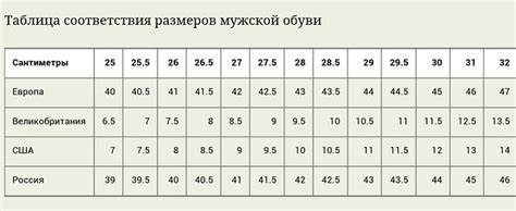 41 размер обуви, это какой размер обуви в США?