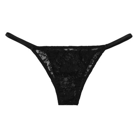 Sexy Damen G String Tanga Micro Bikini Slips Spitze Mesh Transparent