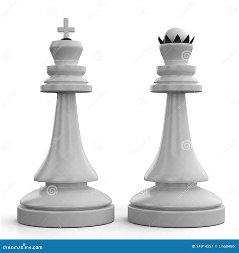Rey Y Reina Del Ajedrez Imagen de archivo - Imagen: 24914221