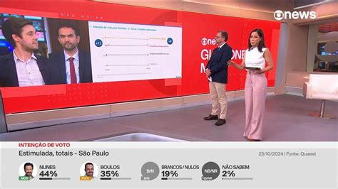 Quaest em SP 2º turno Nunes tem 44 e Boulos 35 Eleições 2024 em