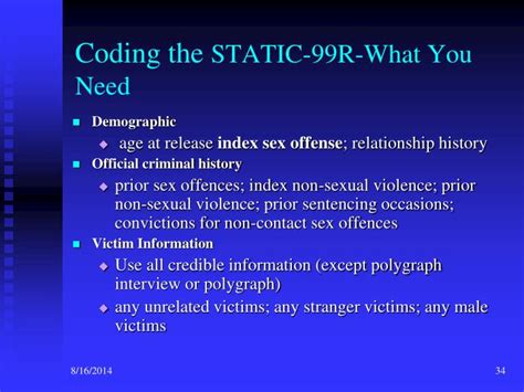 Ppt The Static R Saratso State Authorized Risk Assessment Tool For Sex Offenders