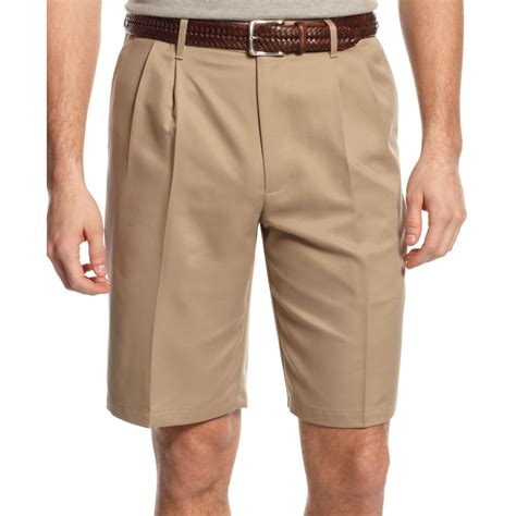 Dockers Double Pleat Microfiber Shorts in Natural for Men | Lyst