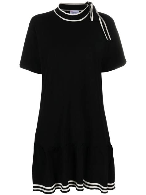 Red Valentino Pussy Bow Mini Dress Editorialist