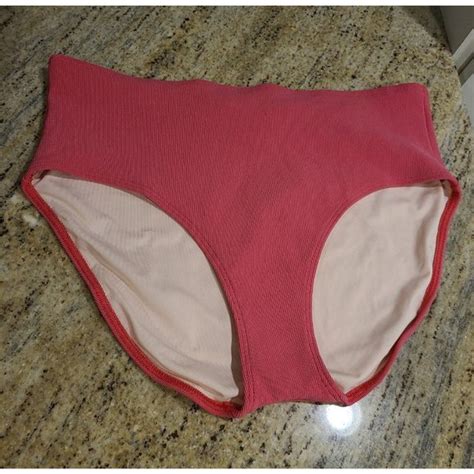 L L Bean Swim Ll Bean Size Pink Ribbed Bikini Bottoms No Sizing Tag Poshmark