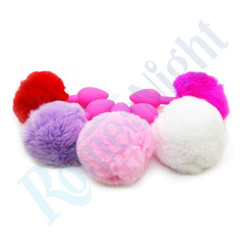 Feather Cute Bunny Tail Silicone Anal Plug Anal Sex Toys Butt Plug Insert Stopper For Women