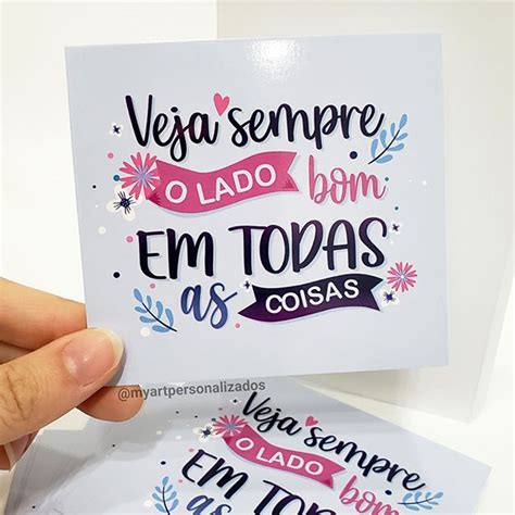 Cartão frases motivacionais para embalagem Frases motivacionais