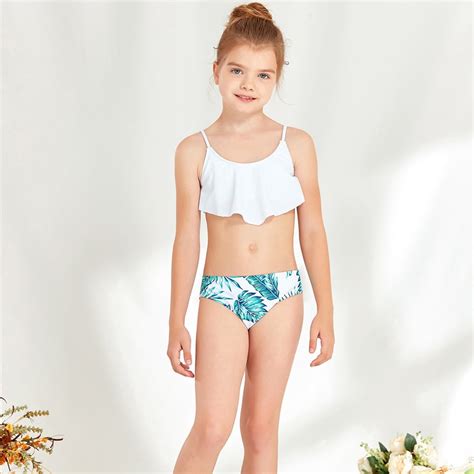 GYRATEDREAM Girl S Piece Swimsuits Flounce Bikini Top High Waisted Bottom Bathing Suits Summer
