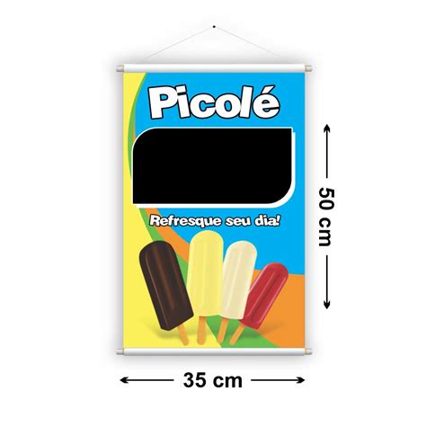 Banner de Picolé 35x50cm Modelo Pronto Reutilizável 1un Shopee Brasil