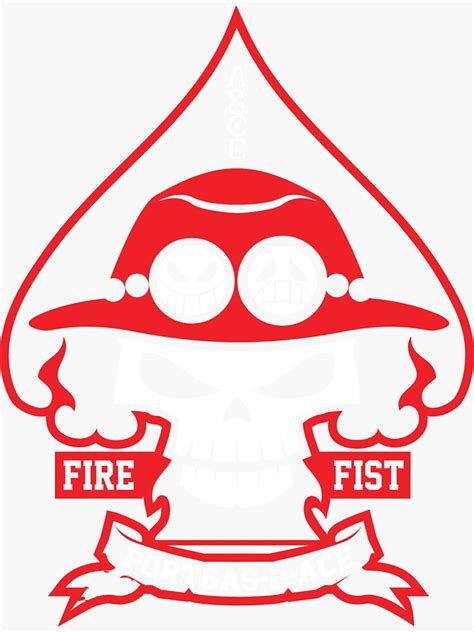 Fire Fist Portgas D Ace Sticker For Sale By KimberlySwayzeg