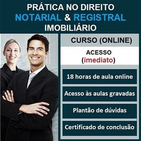 Curso De Pr Tica Notarial Registral Imobili Rio Online Acesso