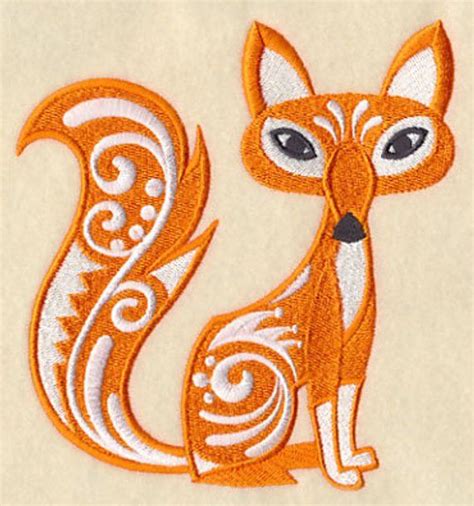 Flourish Fox Embroidered Waffle Weave Towel Etsy Machine Embroidery