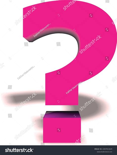 Question Mark Pink 3d Shape Sign Stock Vector Royalty Free 2287911629