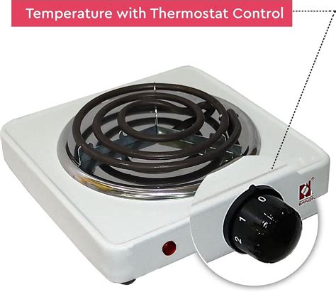 Nobel Single Spiral Hot Plate With 145mm Spiral Temperature With Thermostat Control And
