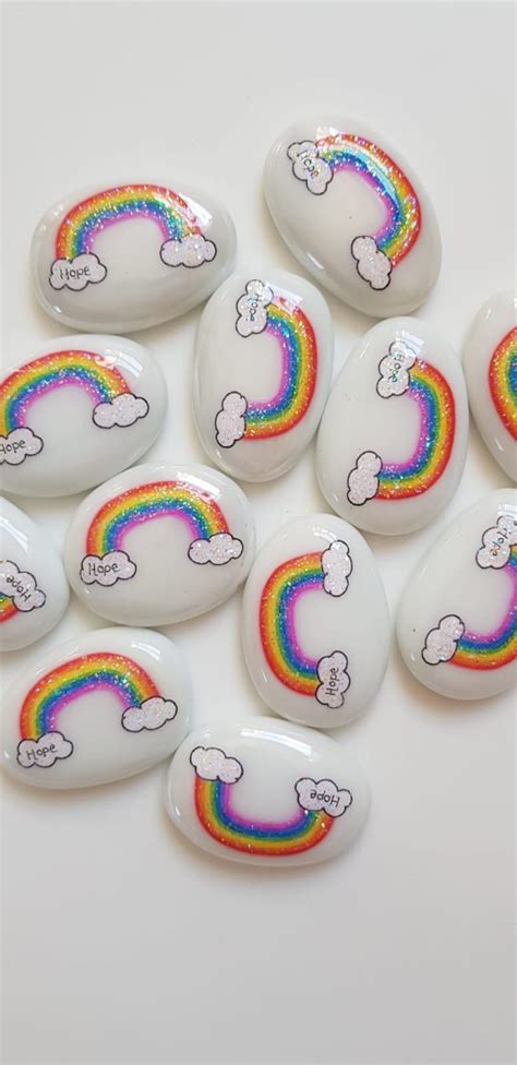 Good Luck Rainbow Keepsake Stone T Present Momento Etsy
