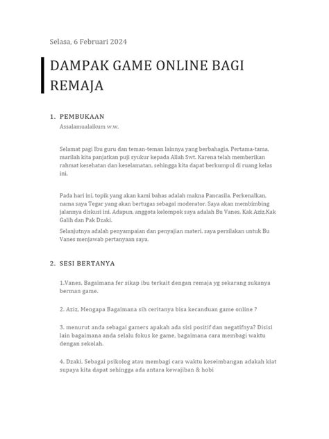 dampak game  bagi remaja