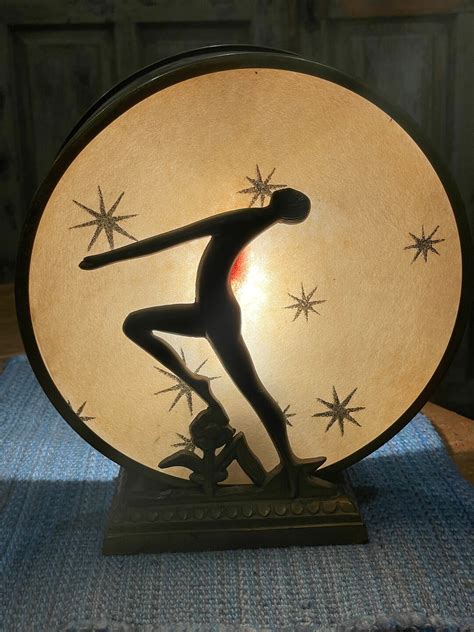 Art Deco Nude Flapper Girl Table Lamp Etsy