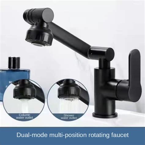 Multifunction Bathroom Basin Faucet 1080 Rotating Sink Faucet Hot Cold Water Mixer Deck Mounted