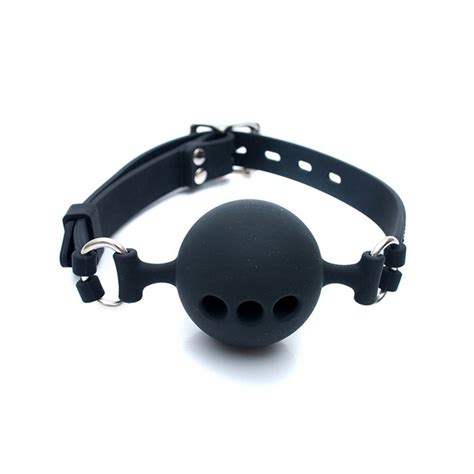 Amazon RYOZOCH Silicone Breathable Ball Gag For Adult Bondage Restraints Sex Play Black