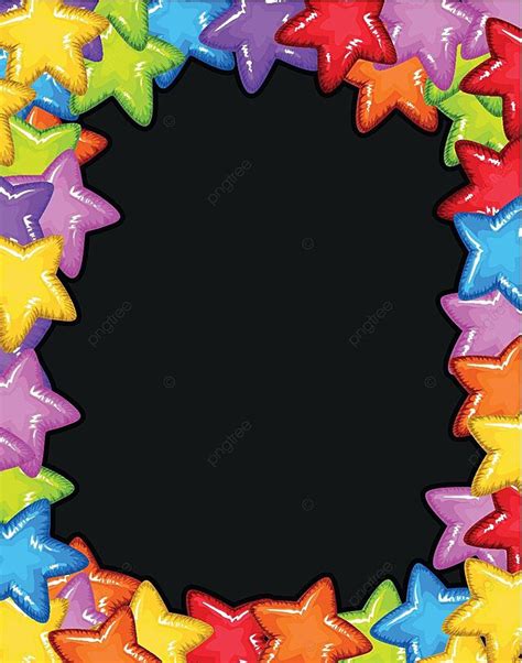 A Colourful Star Border Illustration Abstract Border Vector