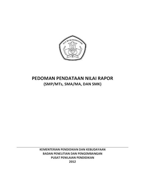 Pdf Pedoman Pendataan Nilai Rapor Siap Siap Sekolahs3amazonaws