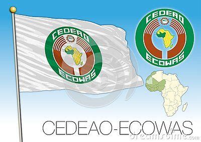 Flag of the Economic Community of West African States, ECOWAS logo ...