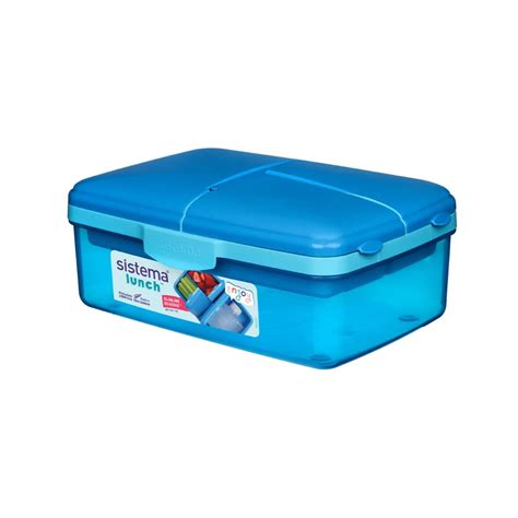 sistema lunch box  bottle multi compartment  blue school depot nz