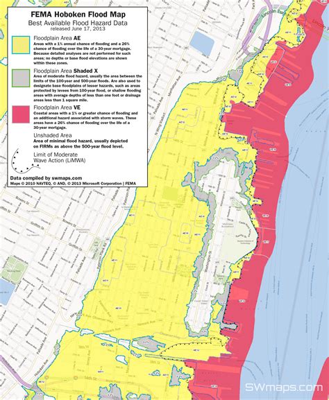 New Hoboken Flood Map: FEMA Best Available Flood Hazard Data – SWmaps.com