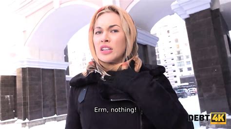 DEBT4k Dazzling Blonde Happily Takes Care Of Loan Sharks Hard Boner Alice Klay