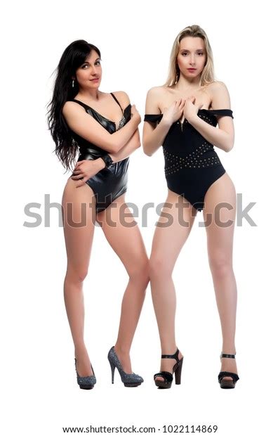 Two Women Blonde Brunette Sexy Dress Stock Photo 1022114869 Shutterstock