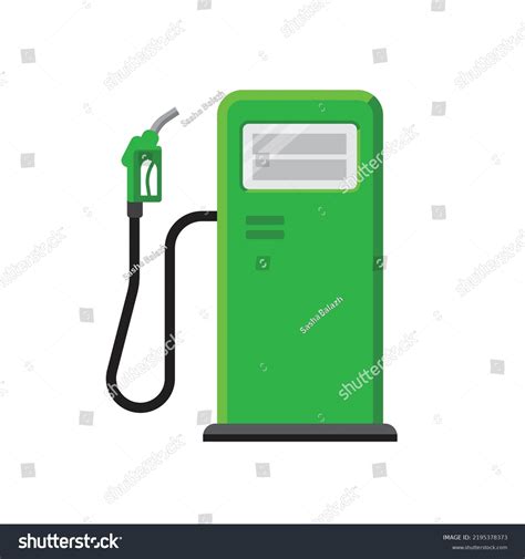 Vector Illustration Green Gas Station Petrol Stock Vector Royalty Free