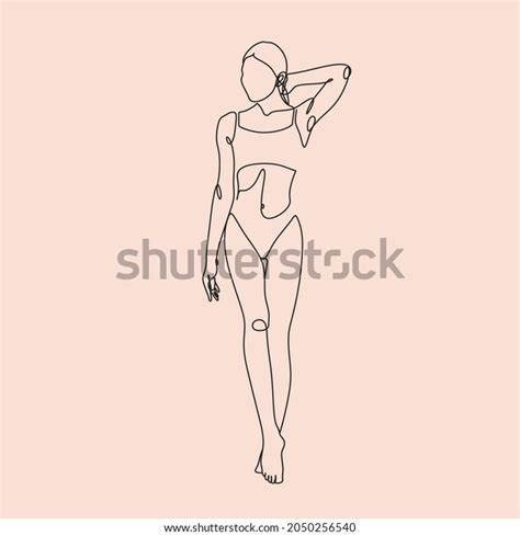 Nude Woman One Line Art Vector Stock Vector Royalty Free Shutterstock