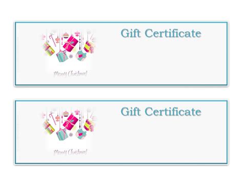 Gift Certificate Templates to Print for Free | 101 Activity